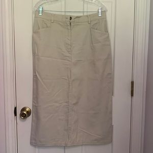Christopher & Banks Women’s Khaki Denim Skirt